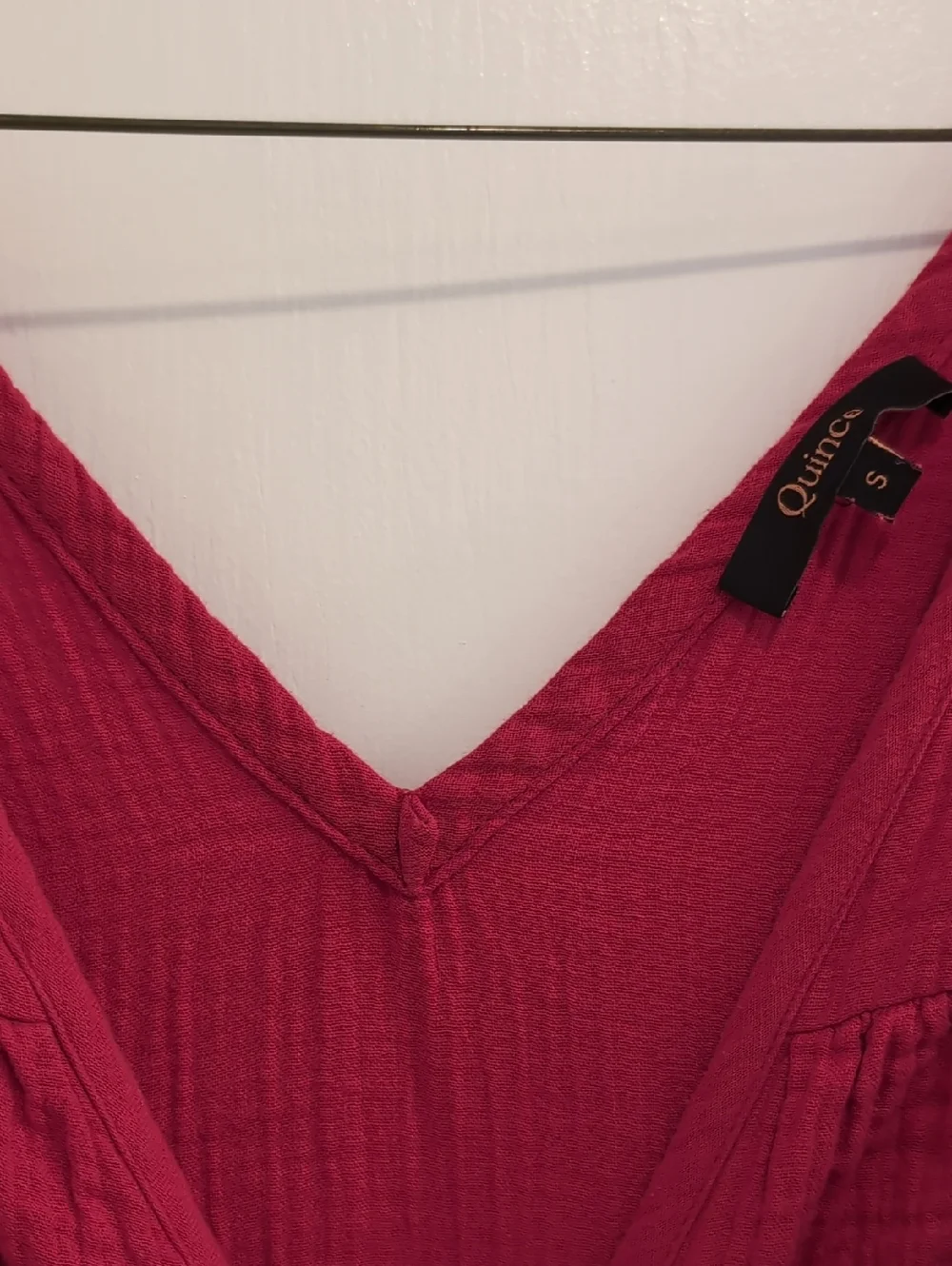 Quince Red Gauze Dress - Picture 2 of 2